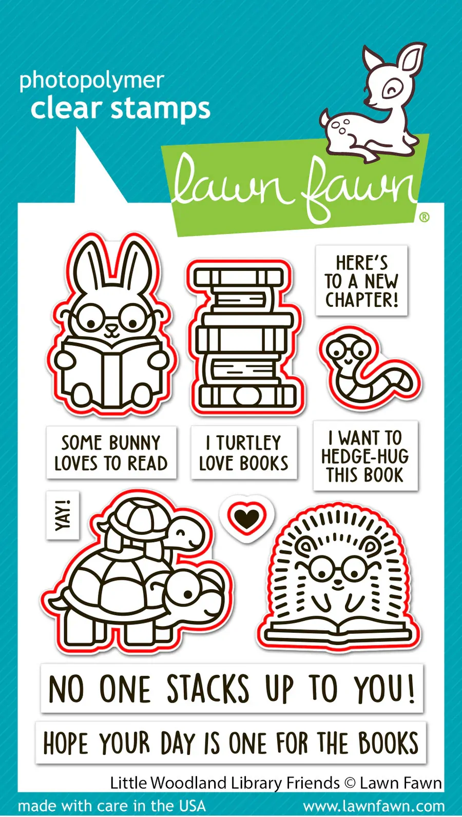 Lawn Fawn - Little Woodland Library Friends - Stamp and Die Bundle