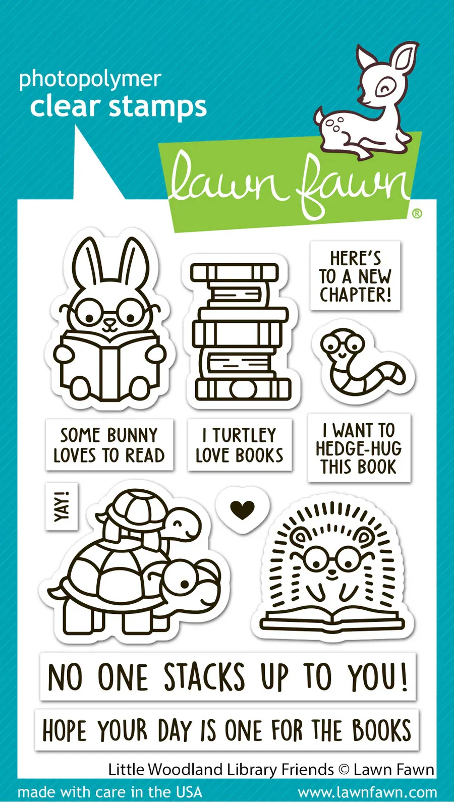 Lawn Fawn - Stamps - Little Woodland Library Friends - LF3713