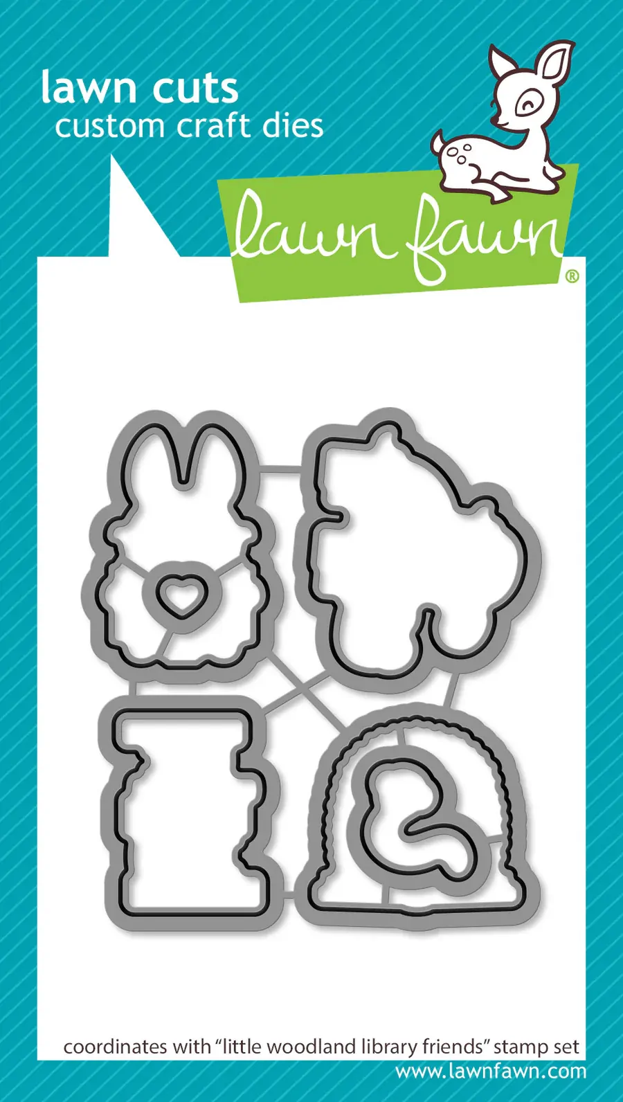 Lawn Fawn - Lawn Cuts - Little Woodland Library Friends Dies - LF3714
