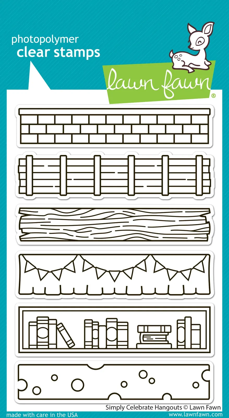 Lawn Fawn - Stamps - Simply Celebrate Hangouts - LF3719