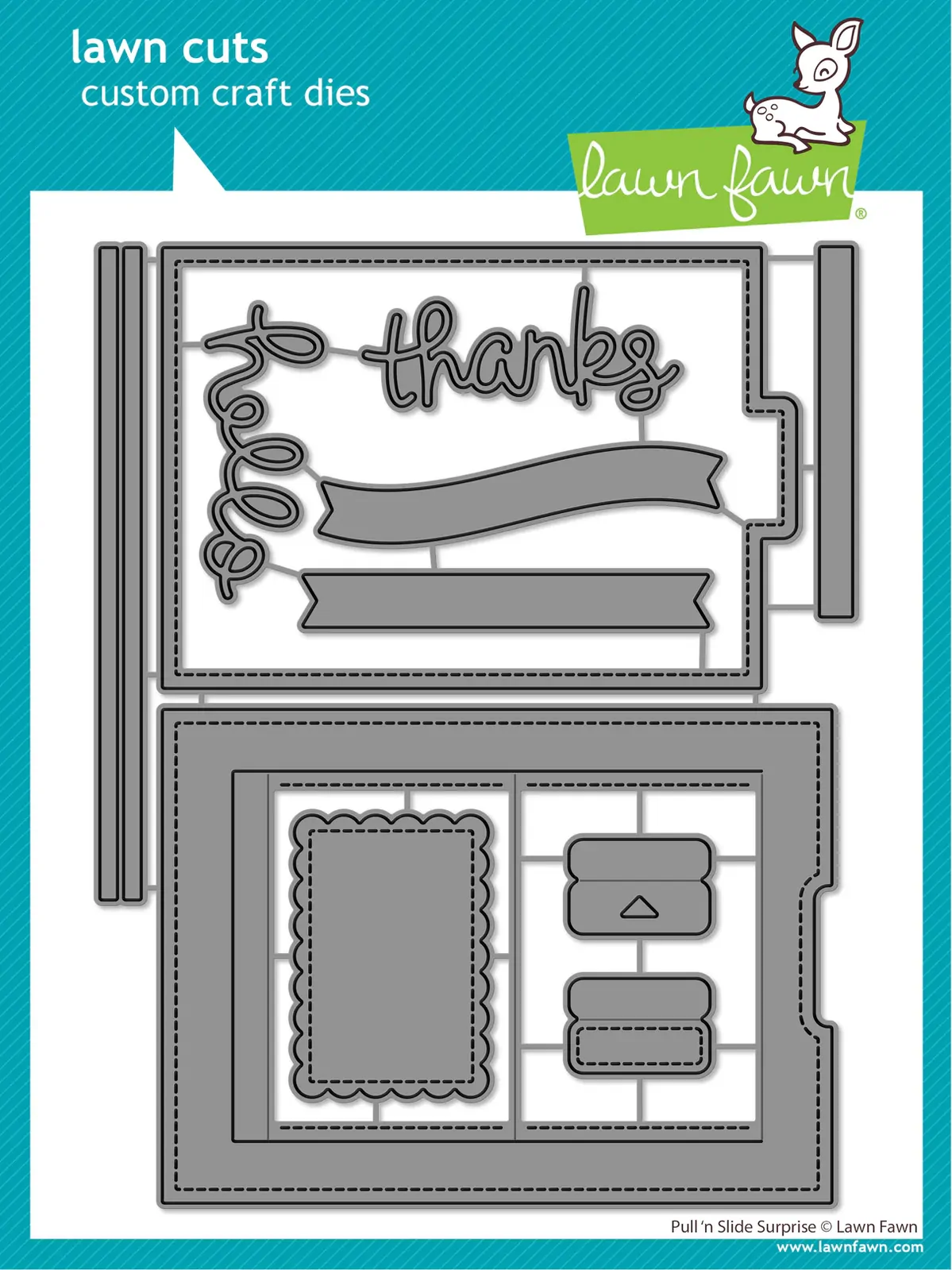 Lawn Fawn - Lawn Cuts - Pull ‘n Slide Surprise Dies - LF3725