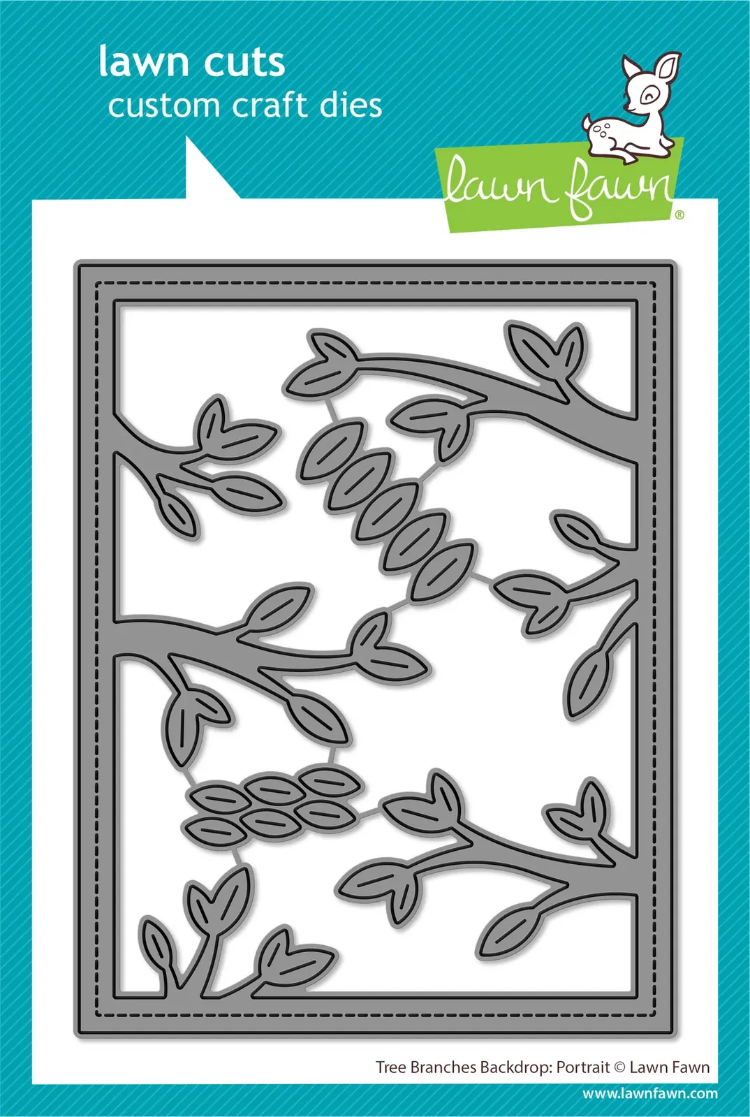 Lawn Fawn - Lawn Cuts - Tree Branches Backdrop: Portrait Dies - LF3734