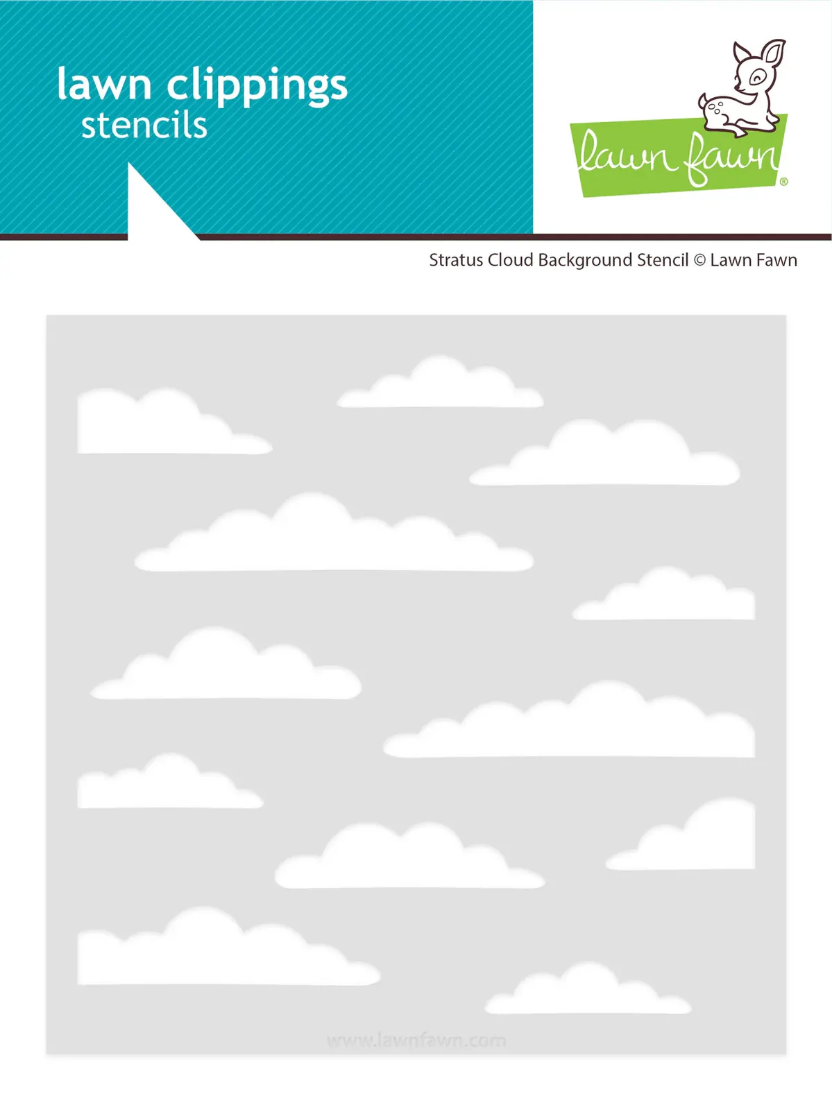 Lawn Lawn - Lawn Clippings - Stratus Cloud Background Stencil - LF3738