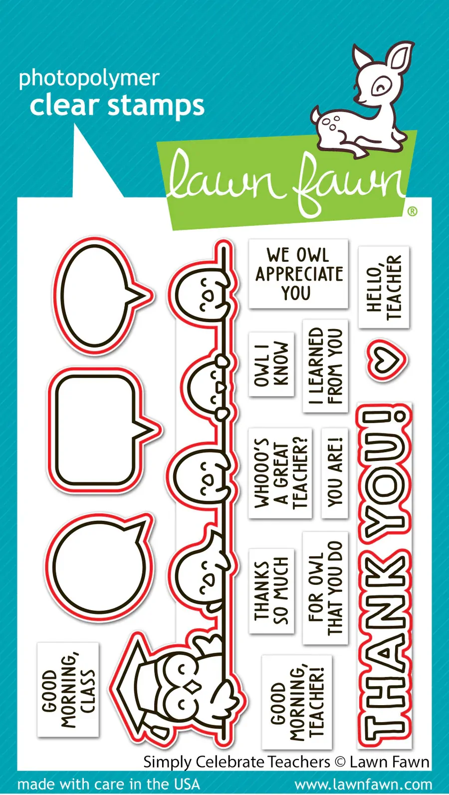 Lawn Fawn - Simply Celebrate Teachers - Stamp and Die Bundle