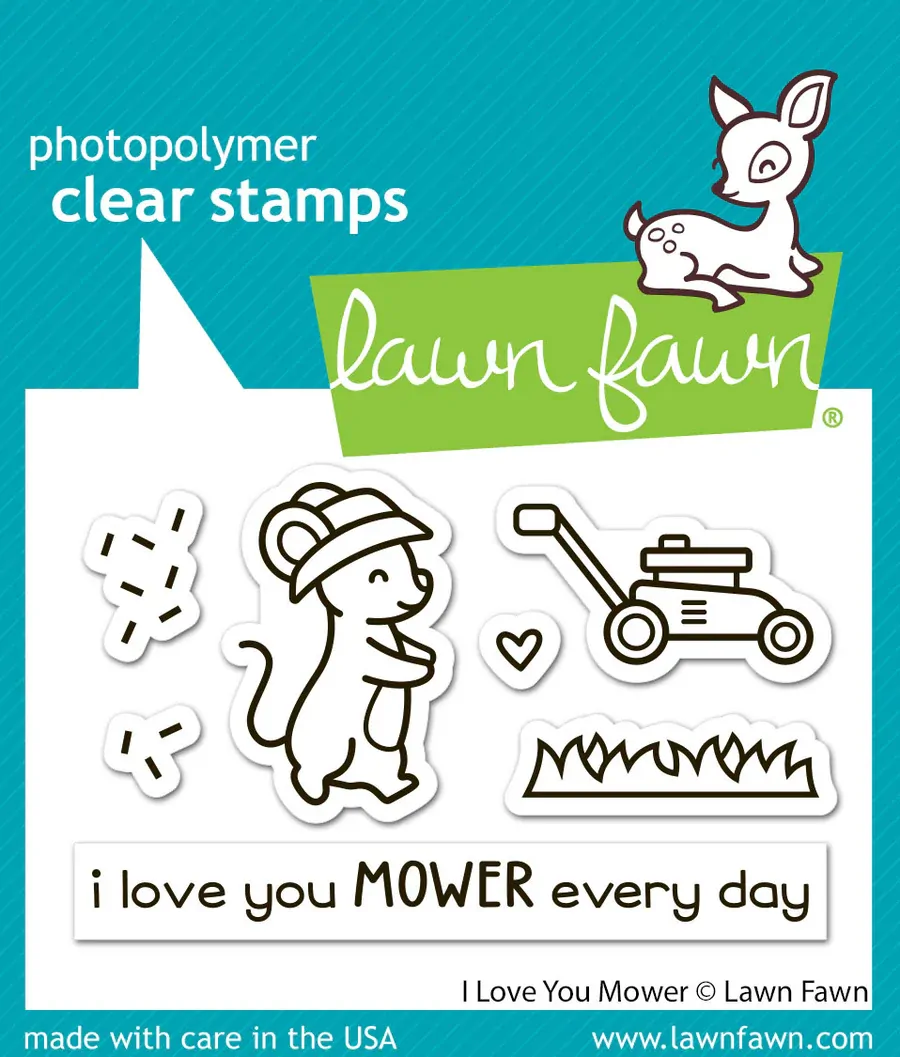 Lawn Fawn - Stamps - I Love You Mower - LF3750