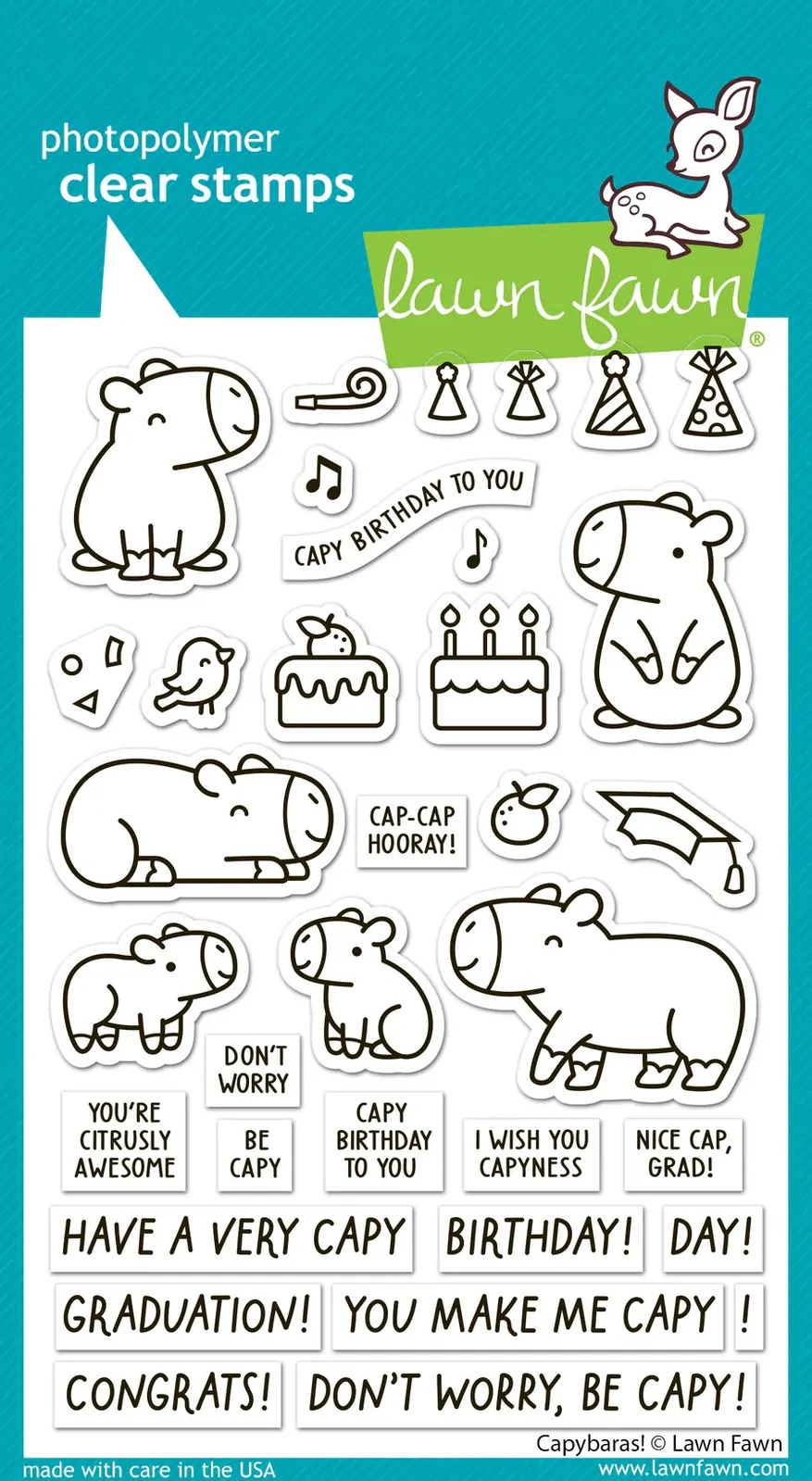 Lawn Fawn - Stamps - Capybaras! - LF3764