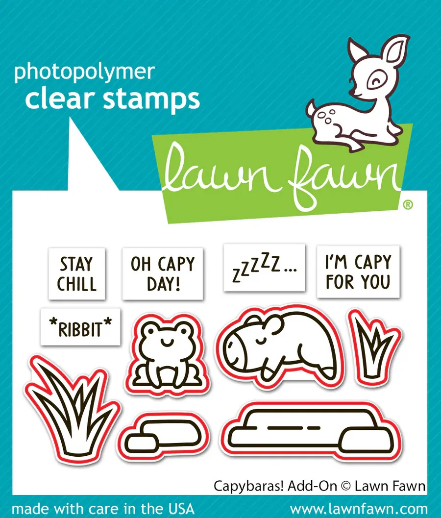 Lawn Fawn - Capybaras! Add-On - Stamp and Die Bundle