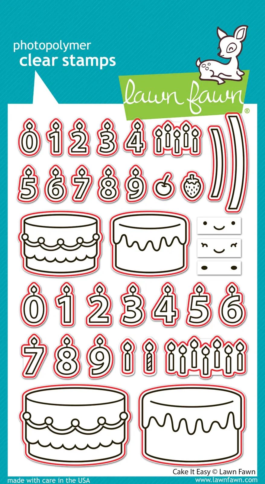Lawn Fawn - Cake It Easy - Stamp and Die Bundle