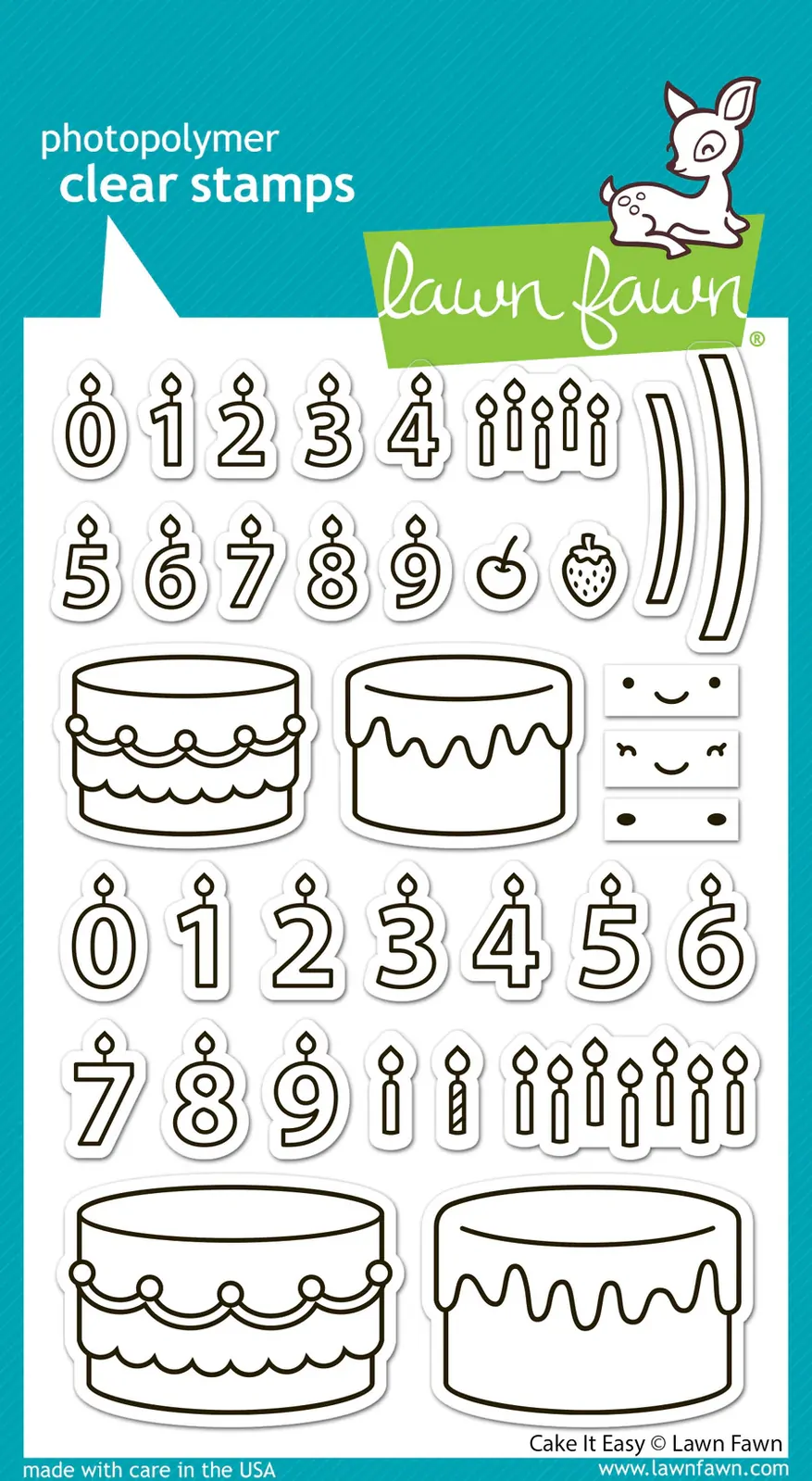 Lawn Fawn - Stamps - Cake It Easy - LF3770