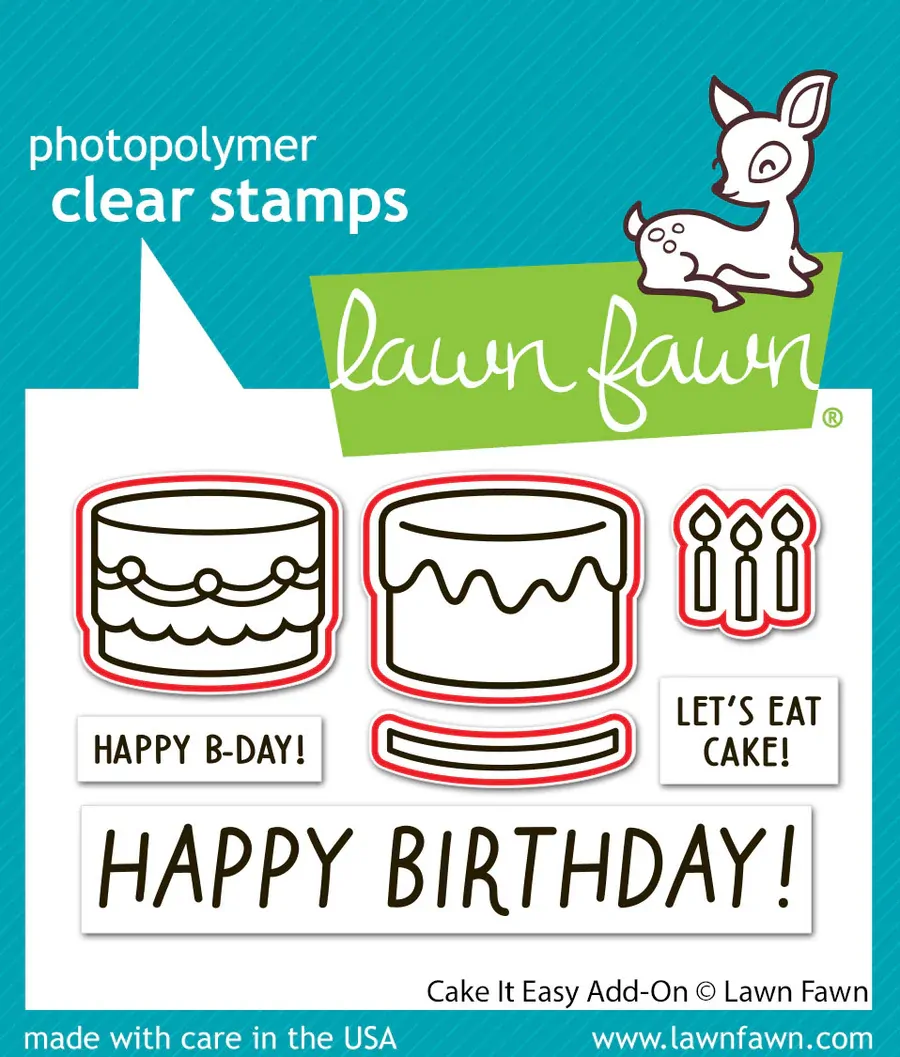 Lawn Fawn - Cake It Easy Add-On - Stamp and Die Bundle