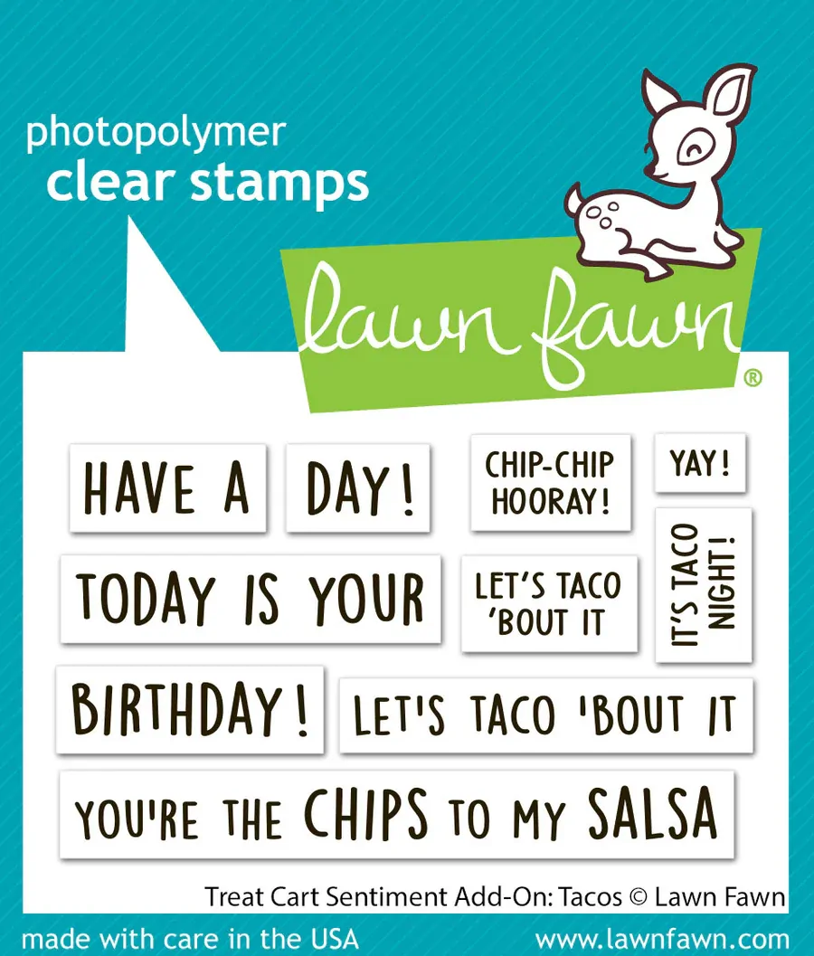 Lawn Fawn - Stamps - Treat Cart Sentiment Add-On: Birthday - Birthday - LF3780