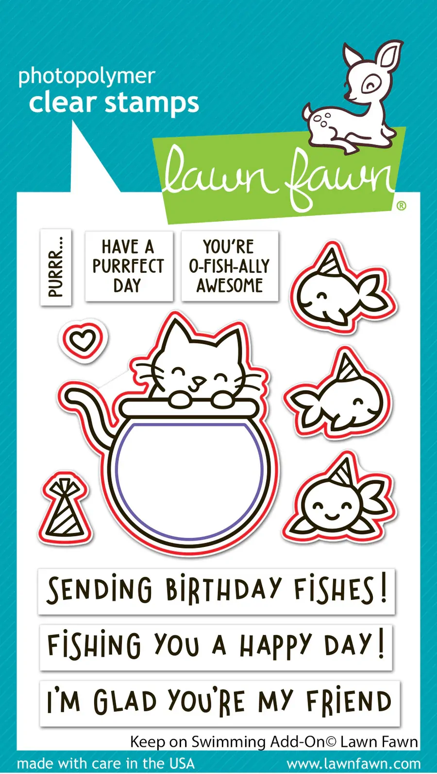 Lawn Fawn - Keep On Swimming Add-On - Stamp and Die Bundle