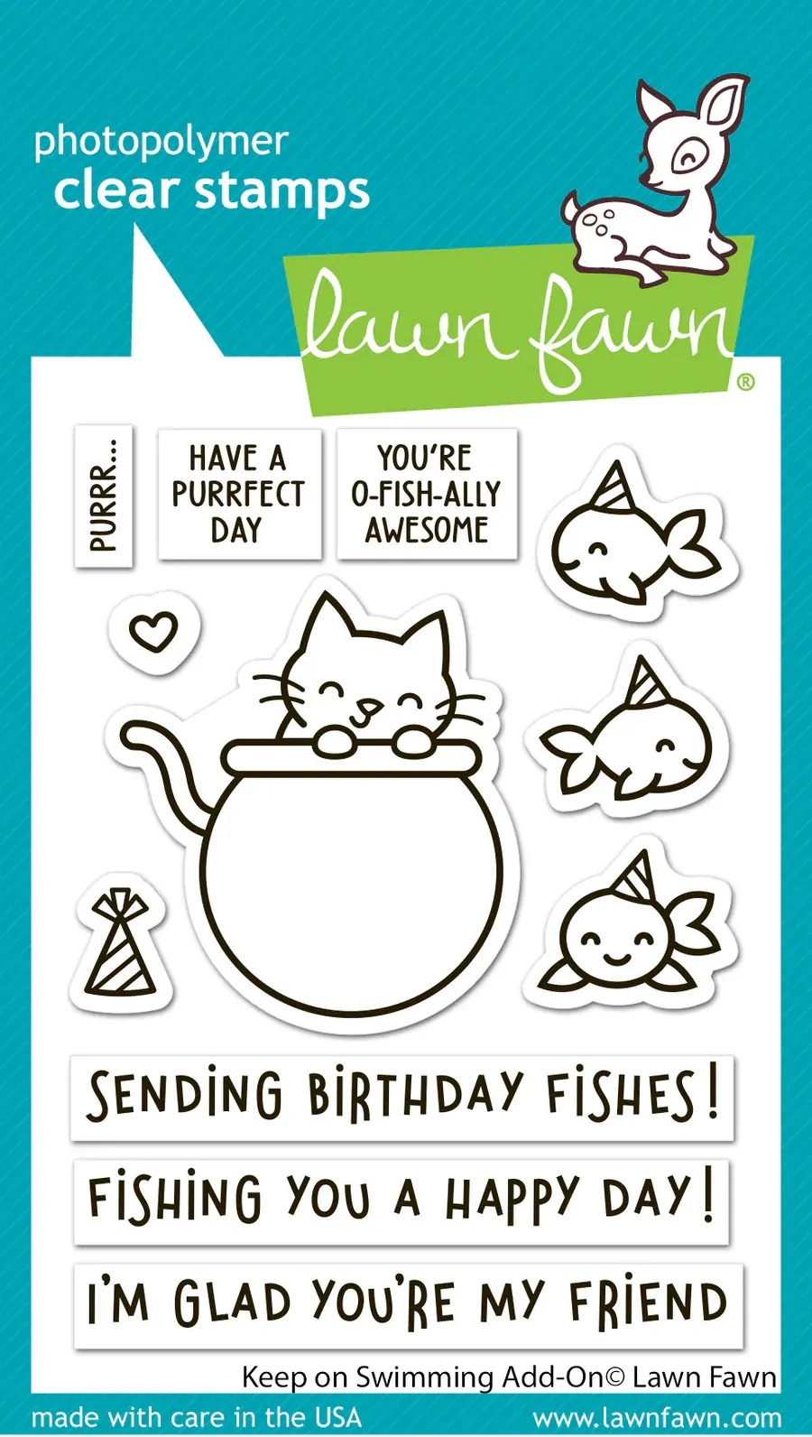 Lawn Fawn - Stamps - Keep On Swimming Add-On - LF3784