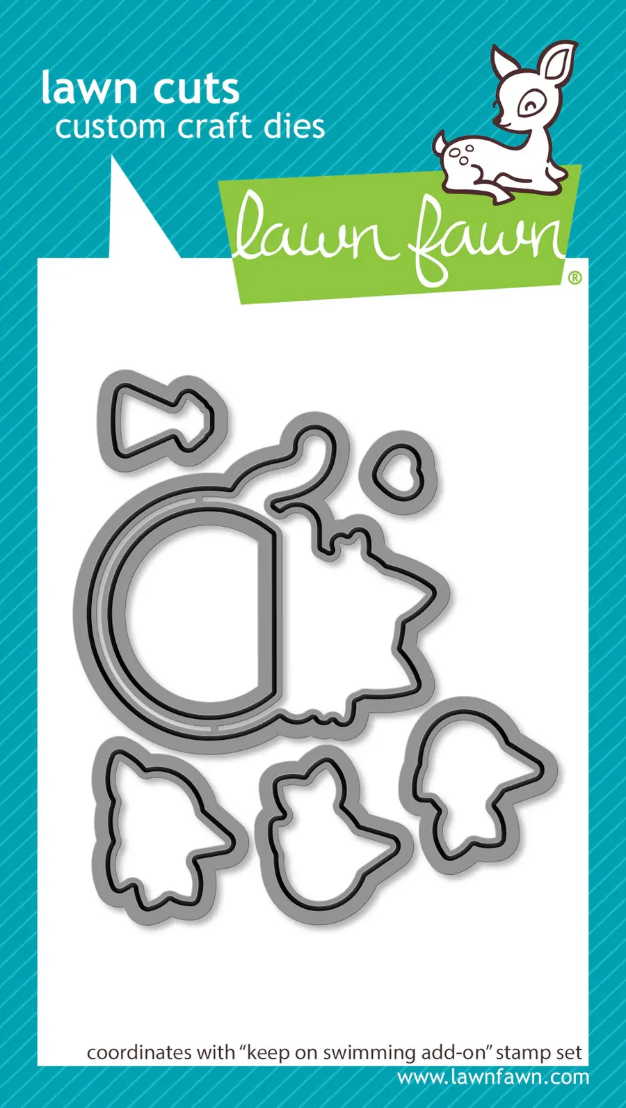 Lawn Fawn - Lawn Cuts - Keep On Swimming Add-On - LF3785