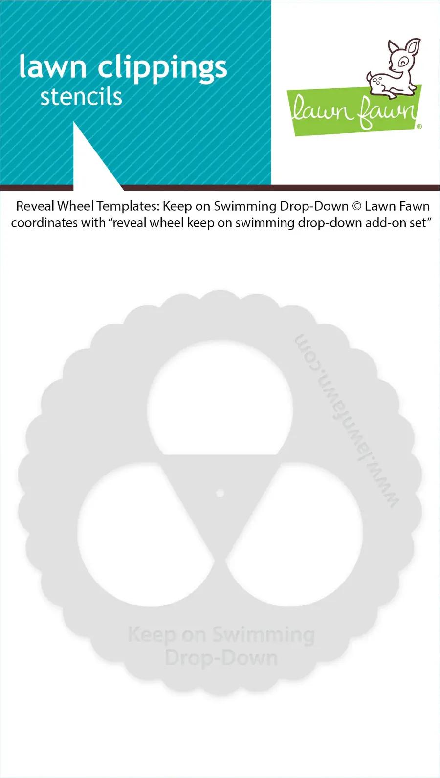 Lawn Lawn - Lawn Clippings - Reveal Wheel Templates: Keep On Swimming Drop Down - LF3788