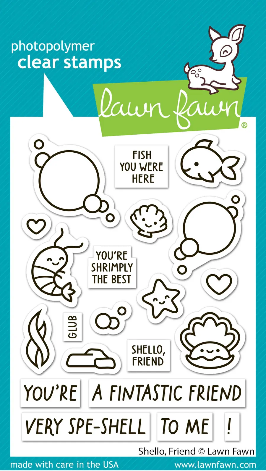 Lawn Fawn - Stamps - Shello, Friend - LF3789