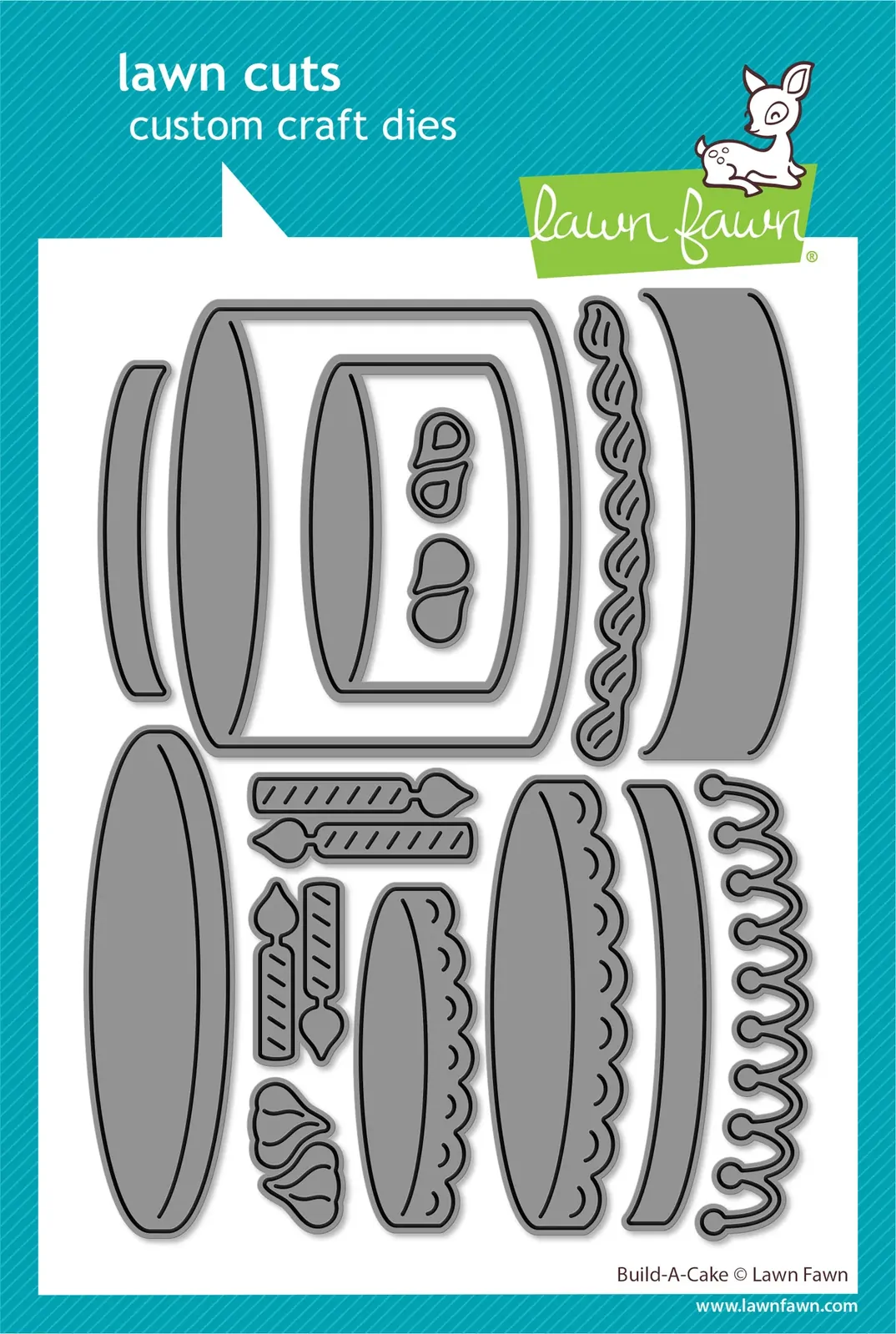Lawn Fawn - Lawn Cuts - Build-A-Cake Dies - LF3799