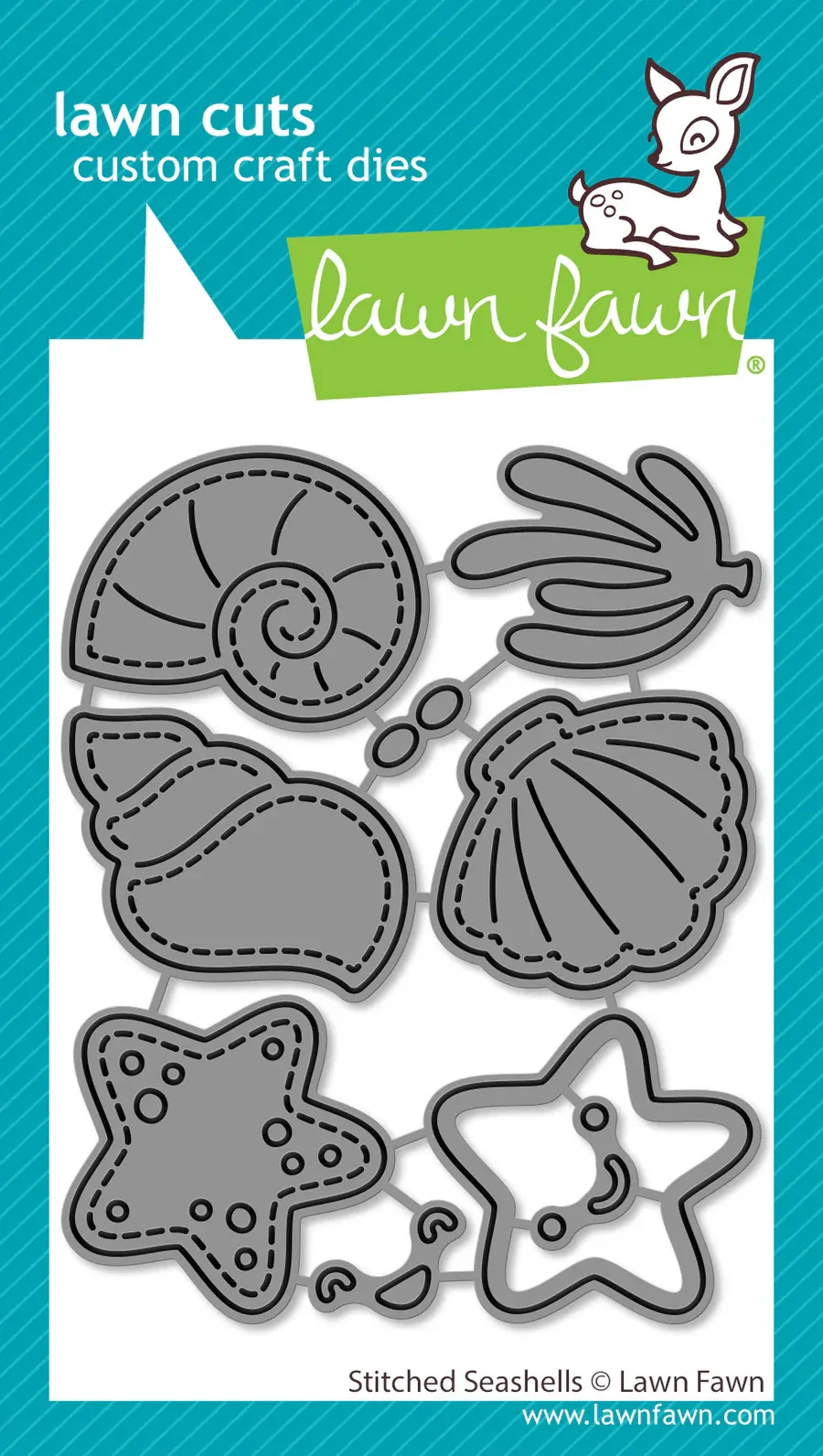 Lawn Fawn - Lawn Cuts - Stitched Seashell Dies - LF3805