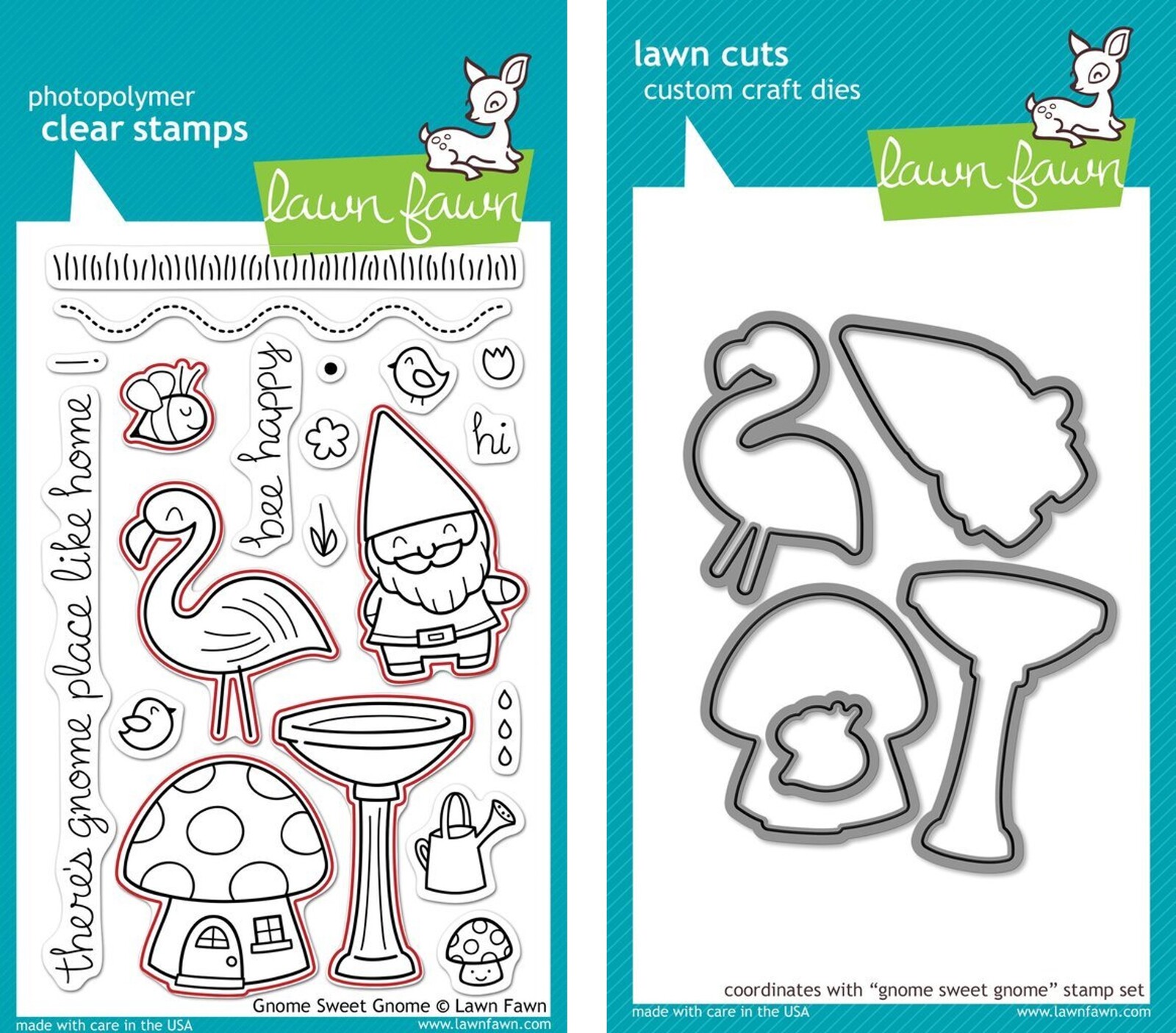 Buy the Lawn Fawn Gnome Sweet Gnome Stamp+Die Bundle online at Scrap  Dragon. All orders ships next business day. Free AUS delivery over $75.