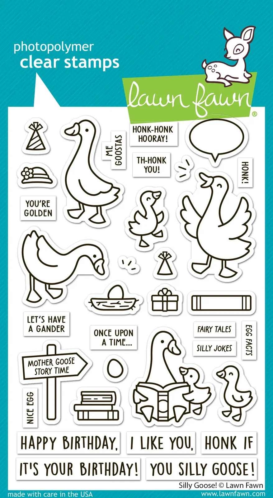 Lawn Fawn - Stamps - Silly Goose - LF3844