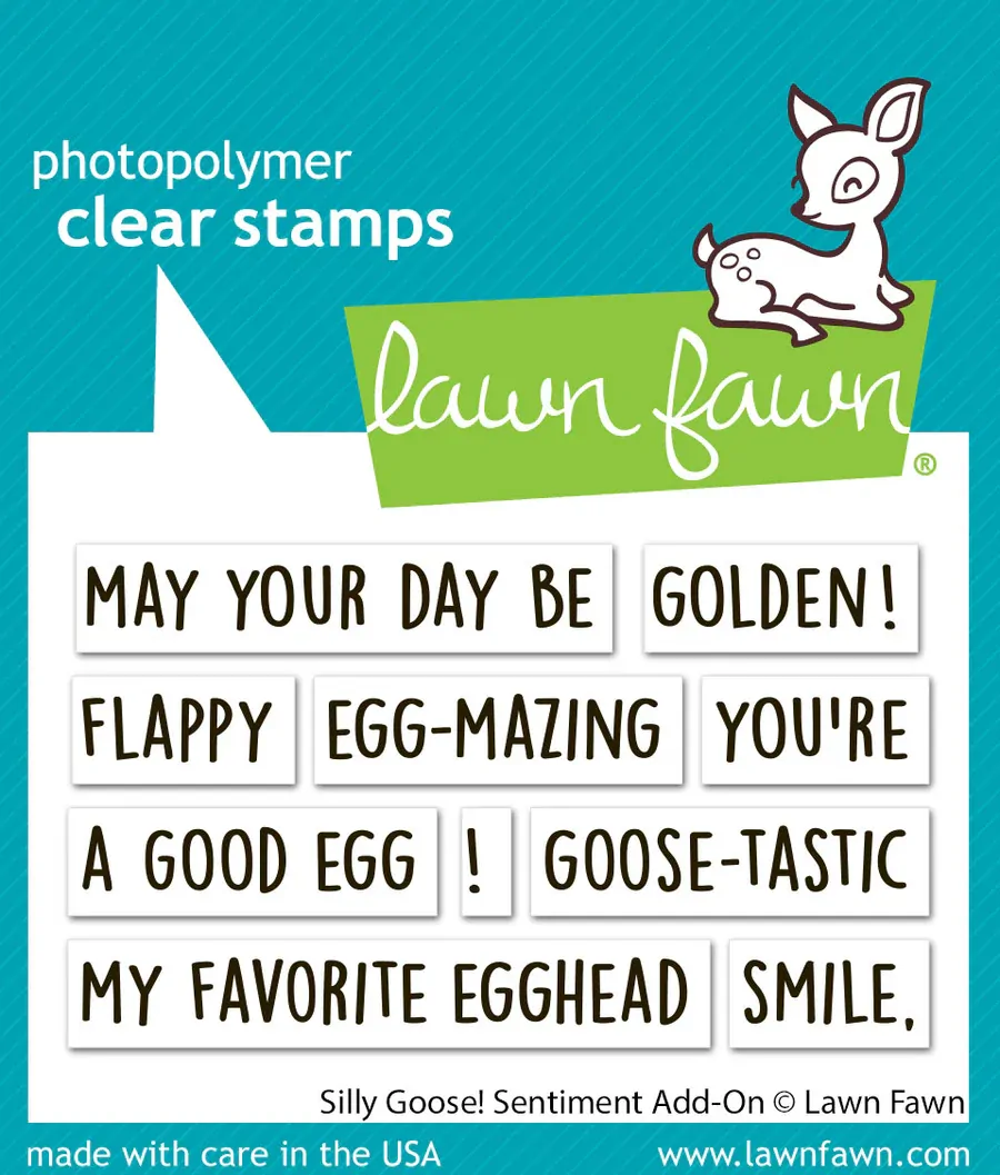 Lawn Fawn - Stamps - Silly Goose! Sentiment Add-On - LF3847