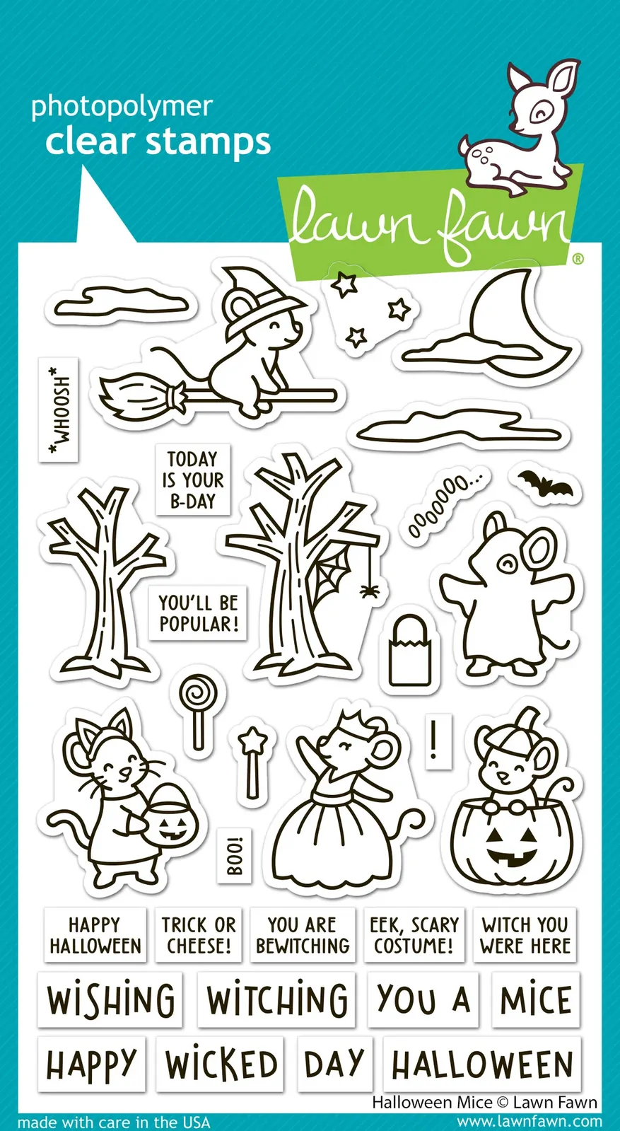 Lawn Fawn - Stamps - Halloween Mice - LF3848