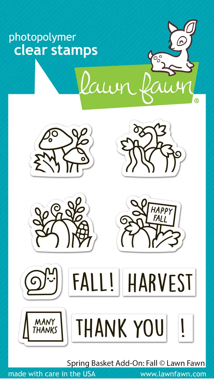 Lawn Fawn - Stamps - Spring Basket Add-On: Fall - LF3851