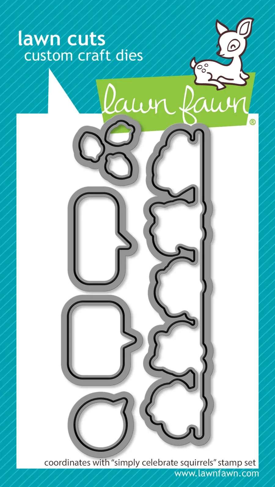 Lawn Fawn - Lawn Cuts - Simply Celebrate Squirrels - LF3882