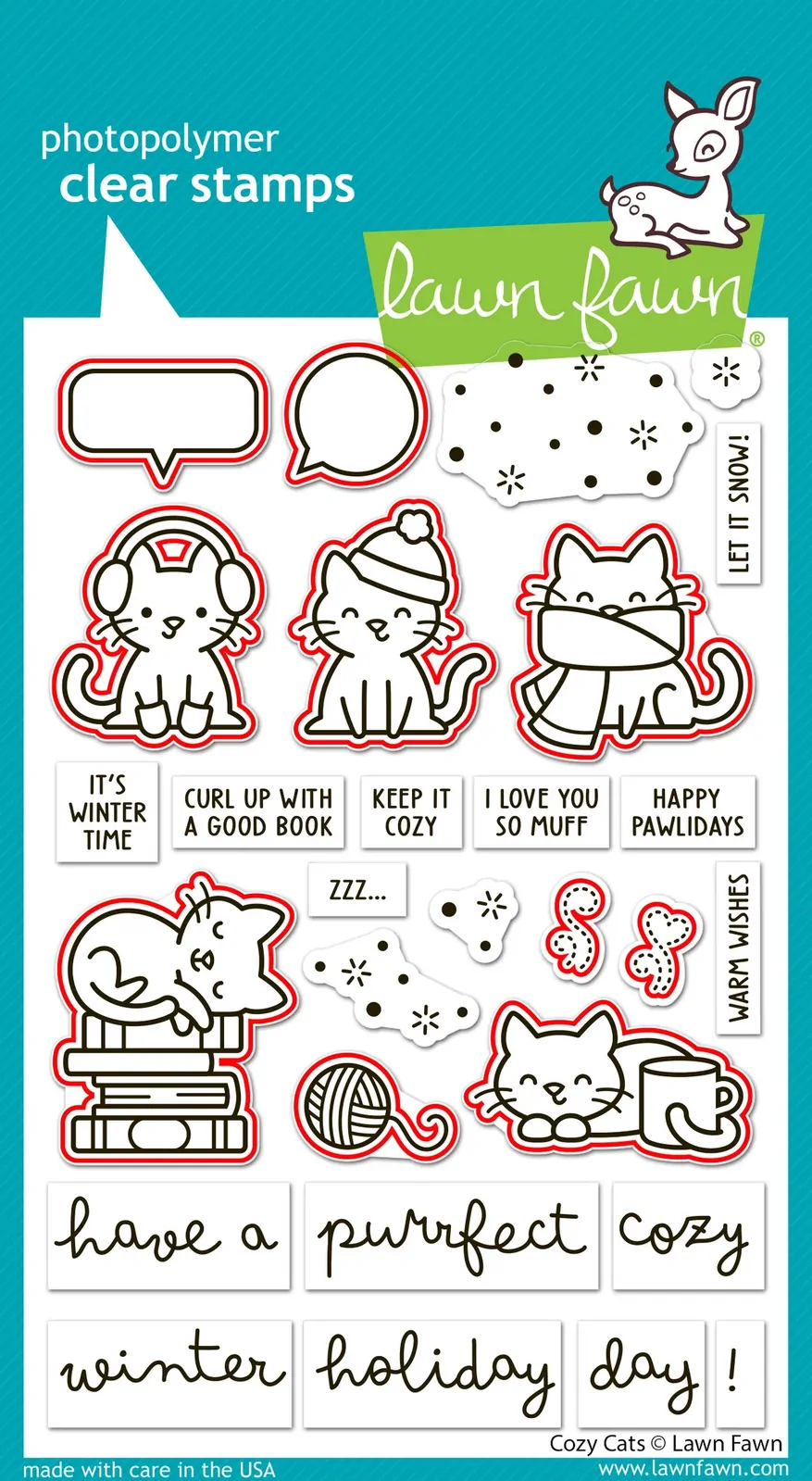 Lawn Fawn - Cozy Cats - Stamp and Die Bundle
