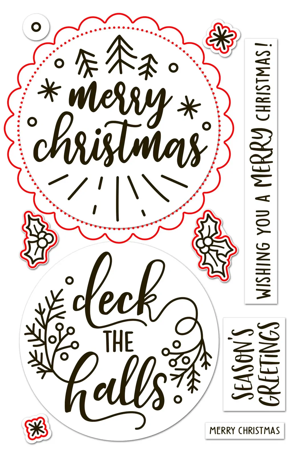Lawn Fawn - Big Messages: Christmas - Stamp and Die Bundle