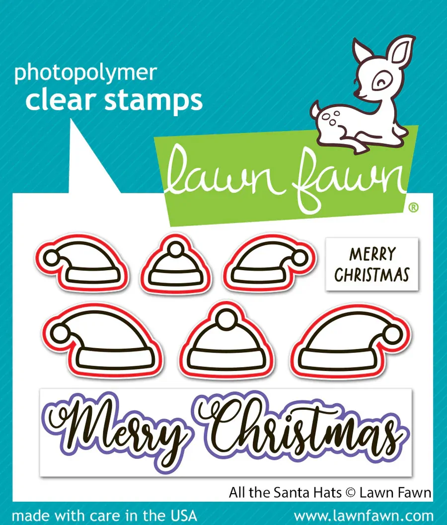 Lawn Fawn - All The Santa Hats - Stamp and Die Bundle