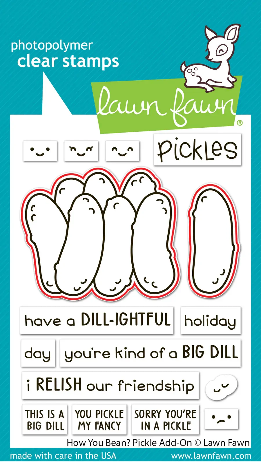 Lawn Fawn - How You Bean? Pickle Add-On - Stamp and Die Bundle