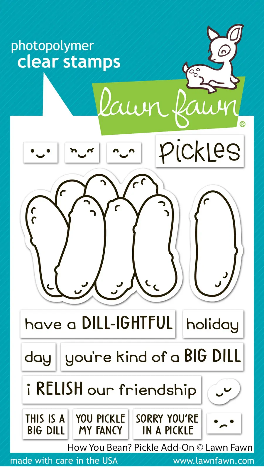 Lawn Fawn - Stamps - How You Bean? Pickle Add-On - LF3907