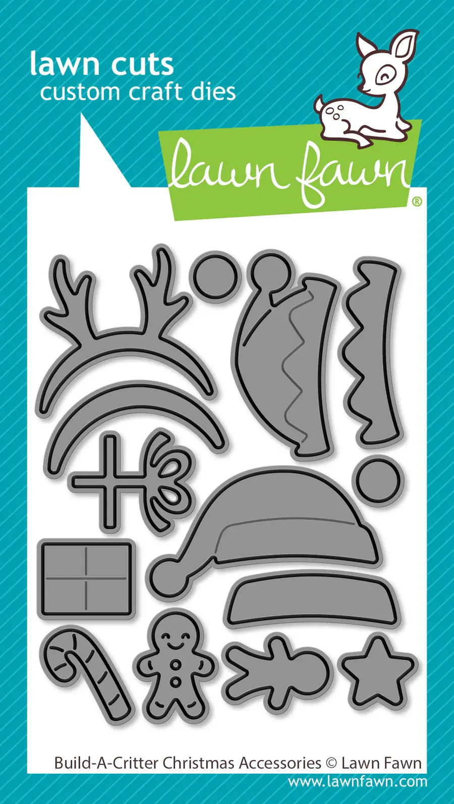 Lawn Fawn - Lawn Cuts - Build-A-Critter Christmas Accessories Dies - LF3913