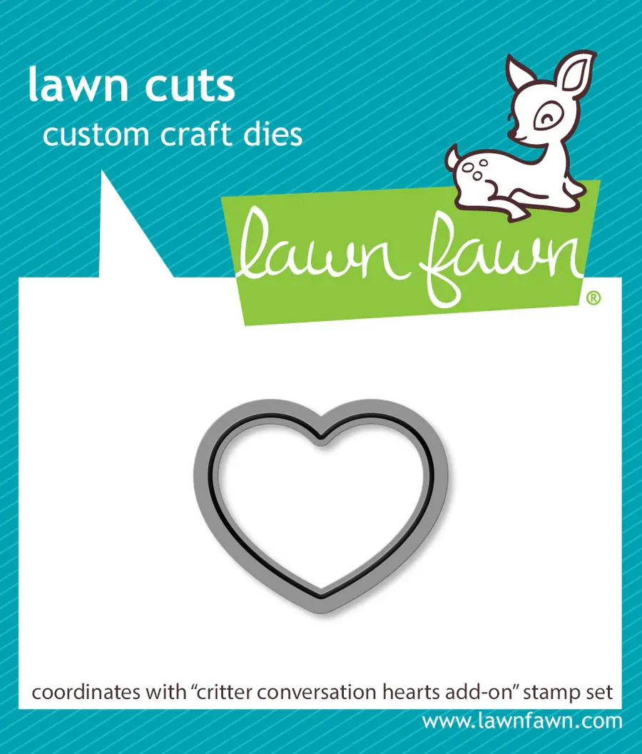 Lawn Fawn - Lawn Cuts - Critter Conversation Hearts Add-On - LF3952