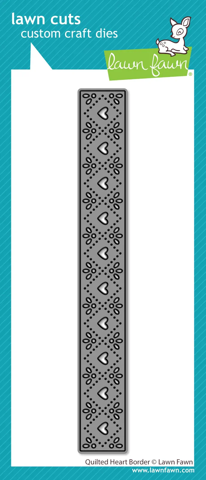Lawn Fawn - Lawn Cuts - Quilted Heart Border - LF3961