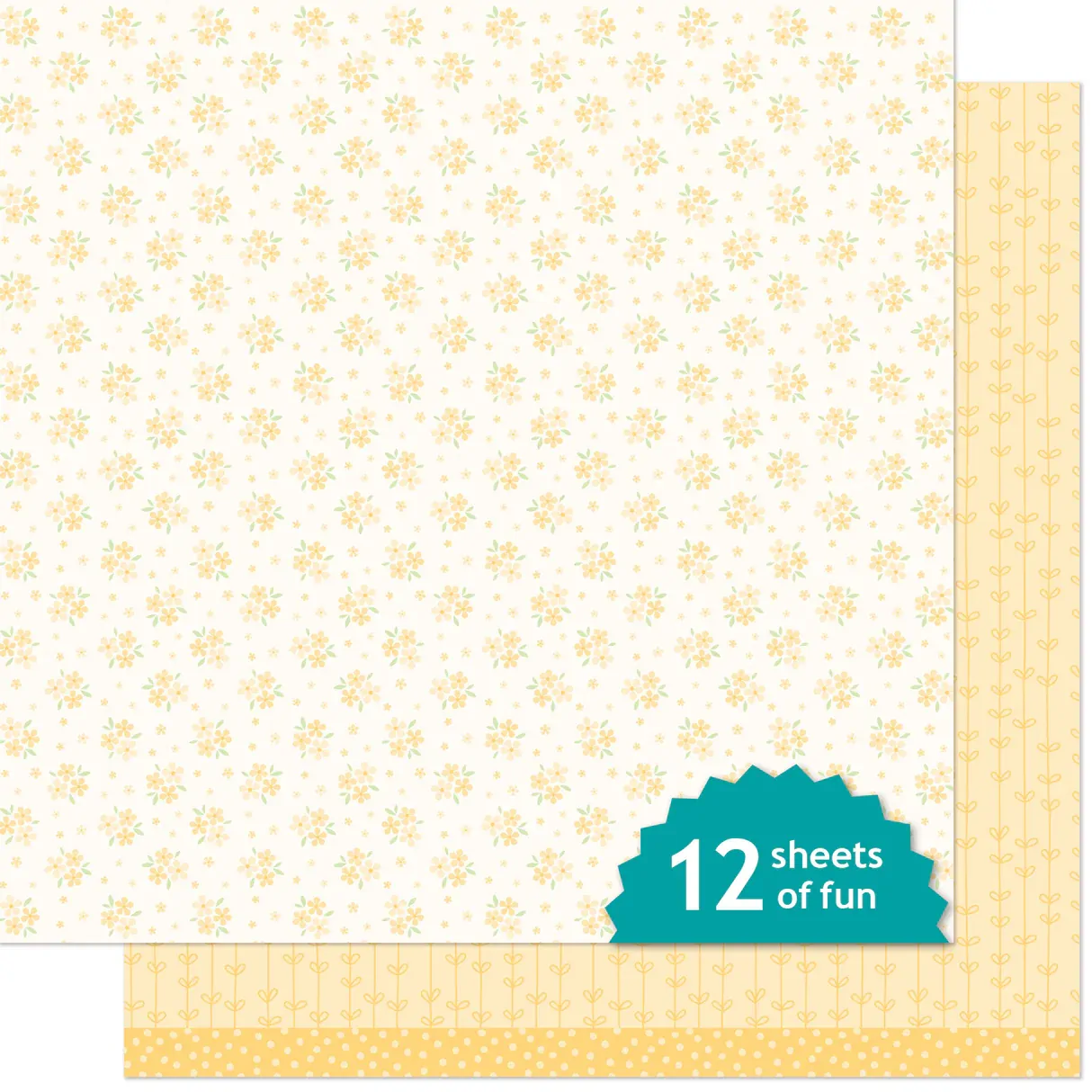 Lawn Fawn - Paper - Blissful Blossoms - Marigold - LF4004