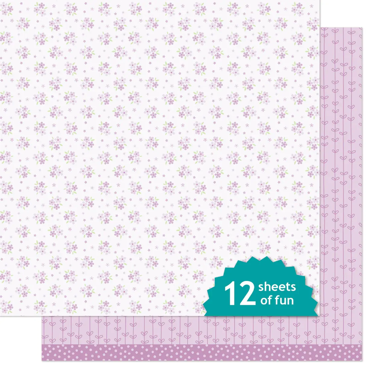 Lawn Fawn - Paper - Blissful Blossoms - Verbena - LF4008