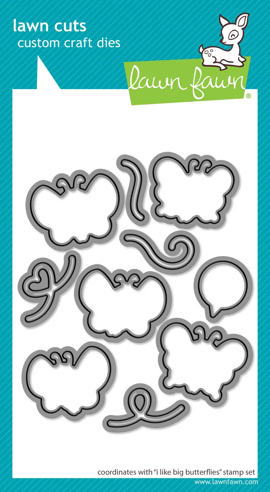 Lawn Fawn - Lawn Cuts - I Like Big Butterflies - LF4025