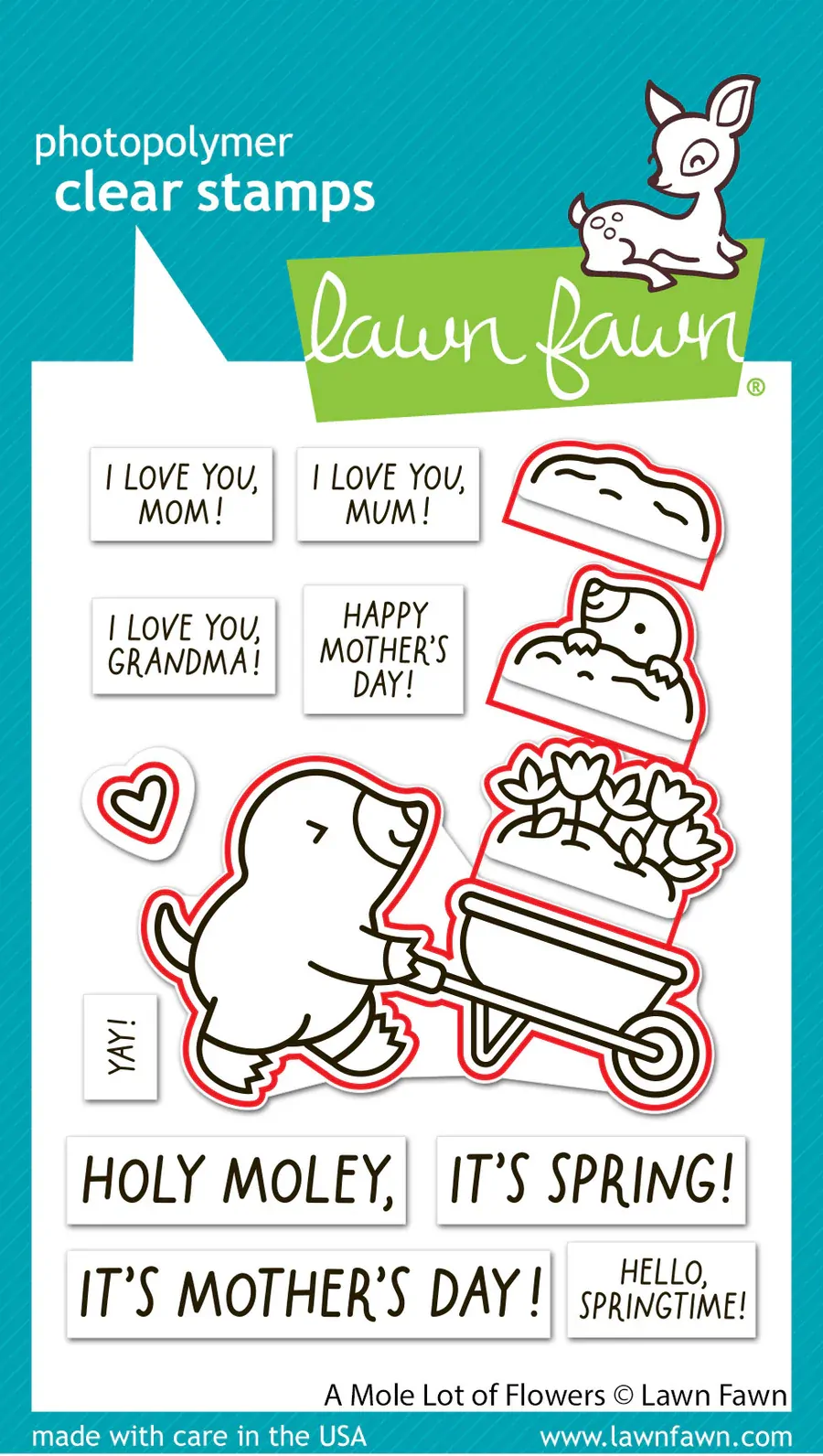 Lawn Fawn - A Mole Lot of Flowers - Stamp and Die Bundle