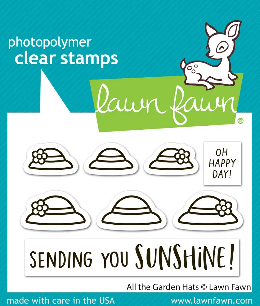 Lawn Fawn - Stamps - All The Garden Hats - LF4034