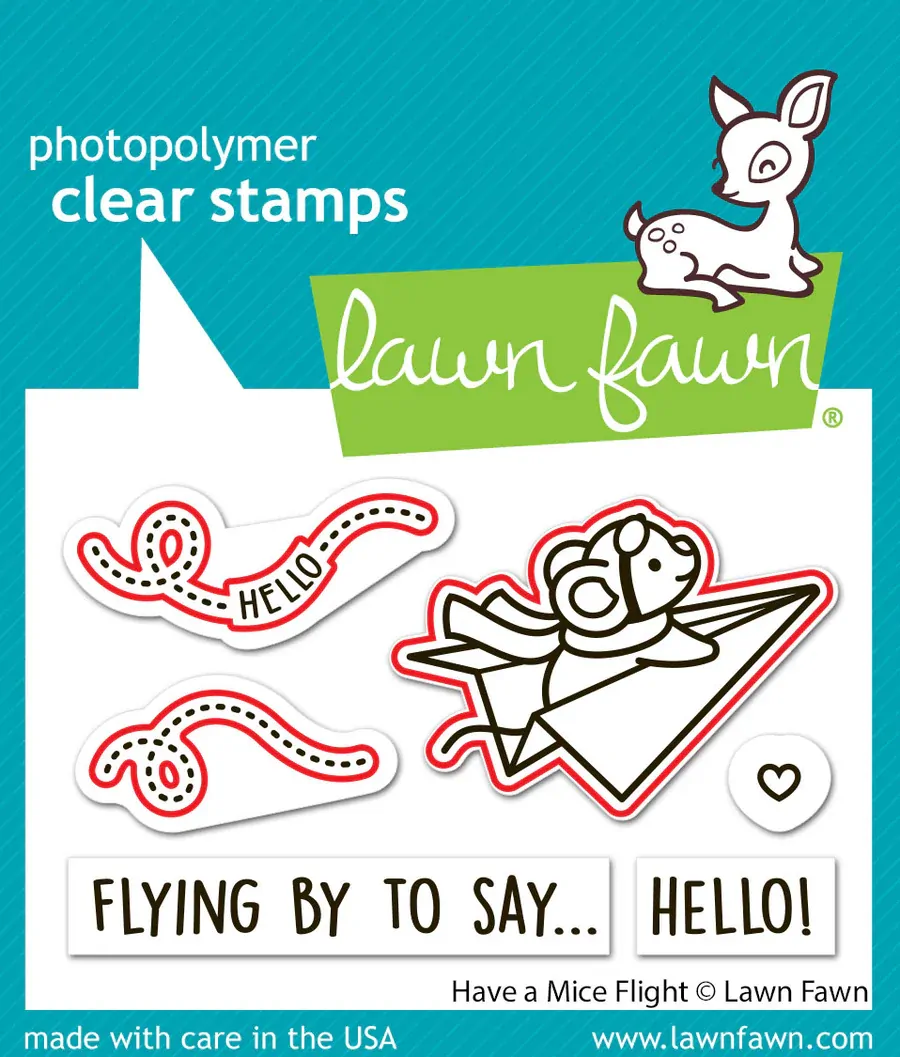 Lawn Fawn - Have A Mice Flight - Stamp and Die Bundle
