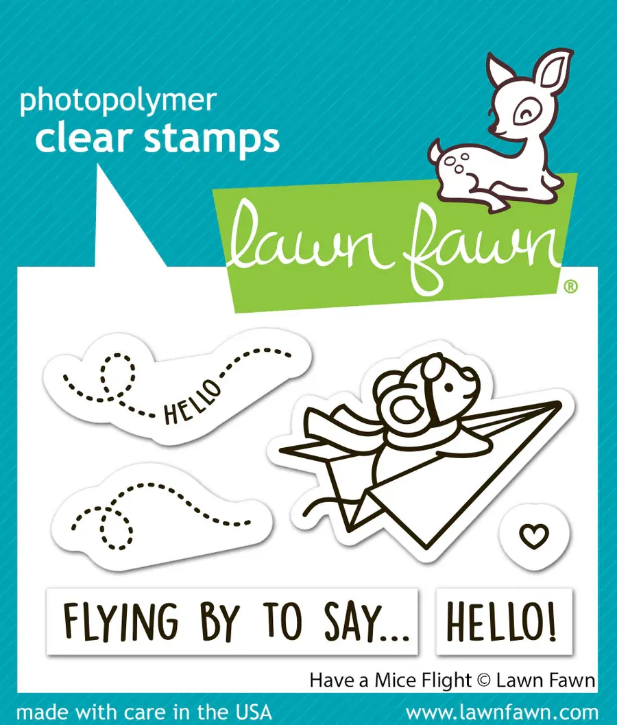 Lawn Fawn - Stamps - Have A Mice Flight - LF4040