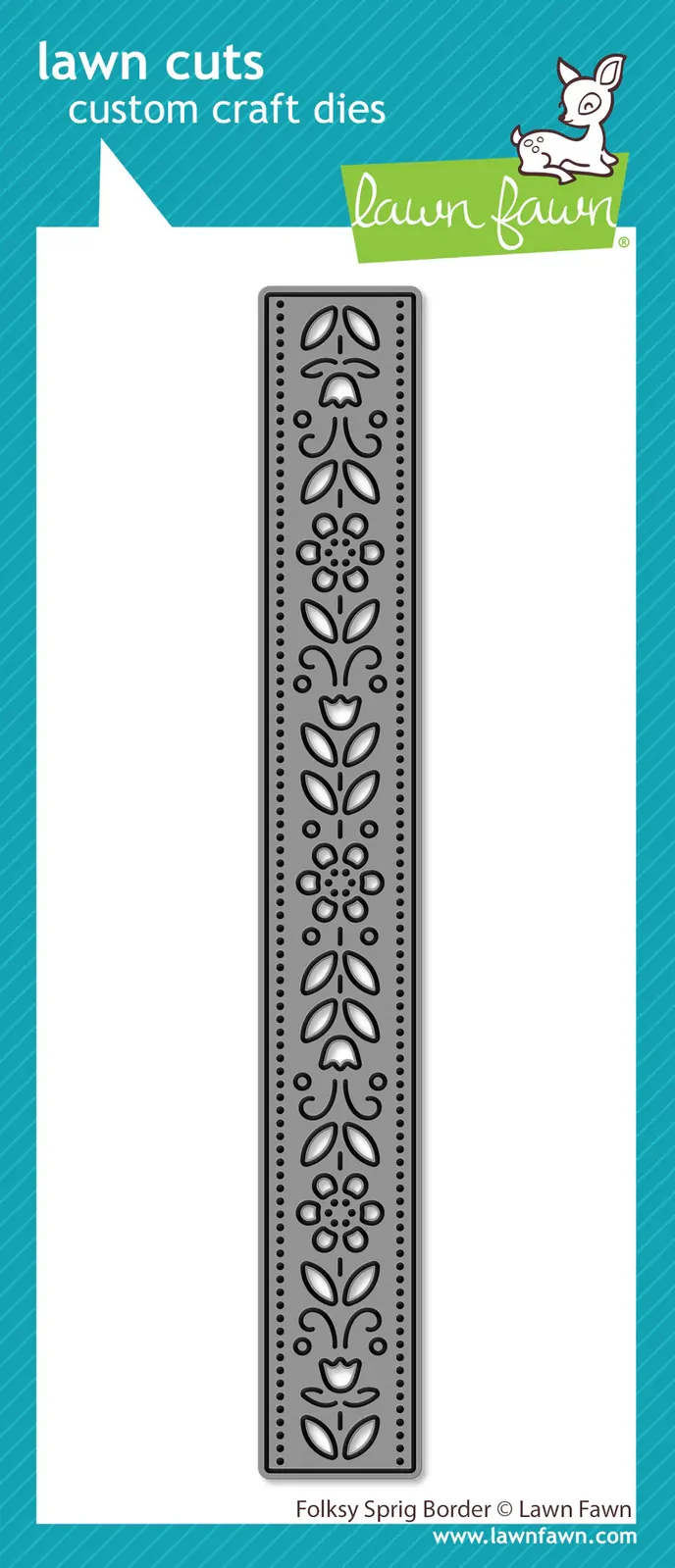 Lawn Fawn - Lawn Cuts - Folksy Sprig Border Die - LF4047