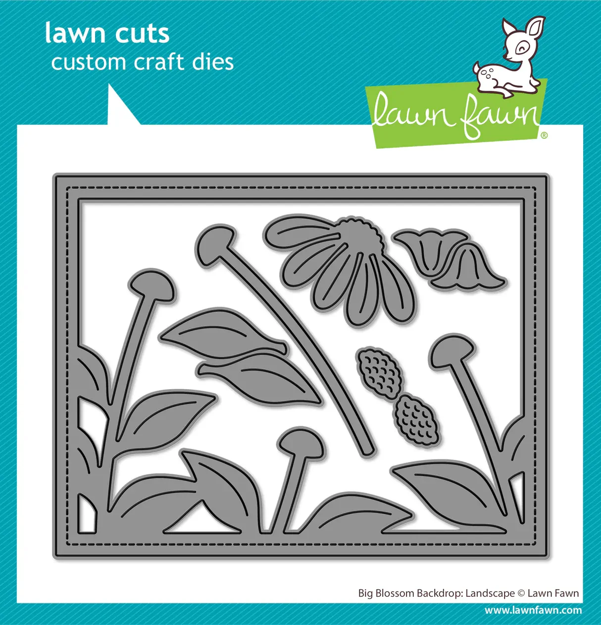 Lawn Fawn - Lawn Cuts - Big Blossom Backdrop: Landscape - LF4052