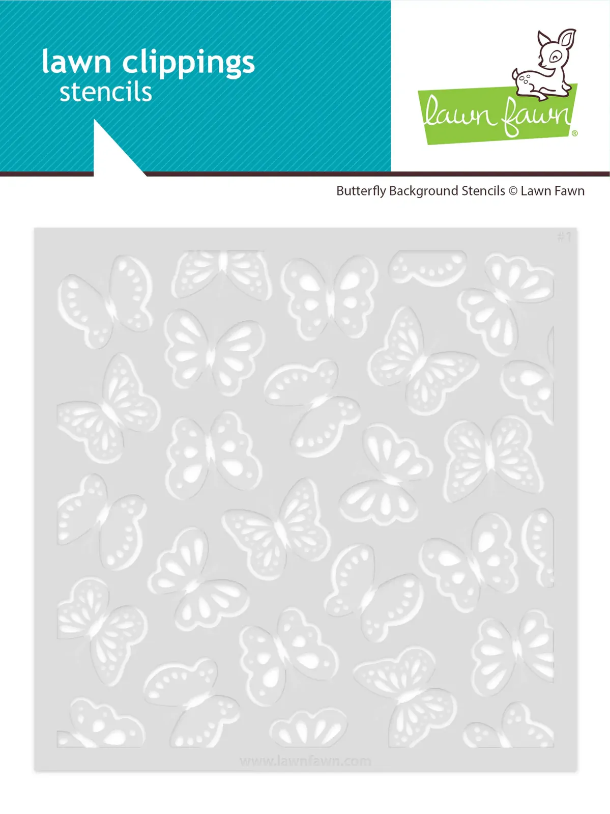 Lawn Lawn - Lawn Clippings - Butterfly Background Stencils - LF4053