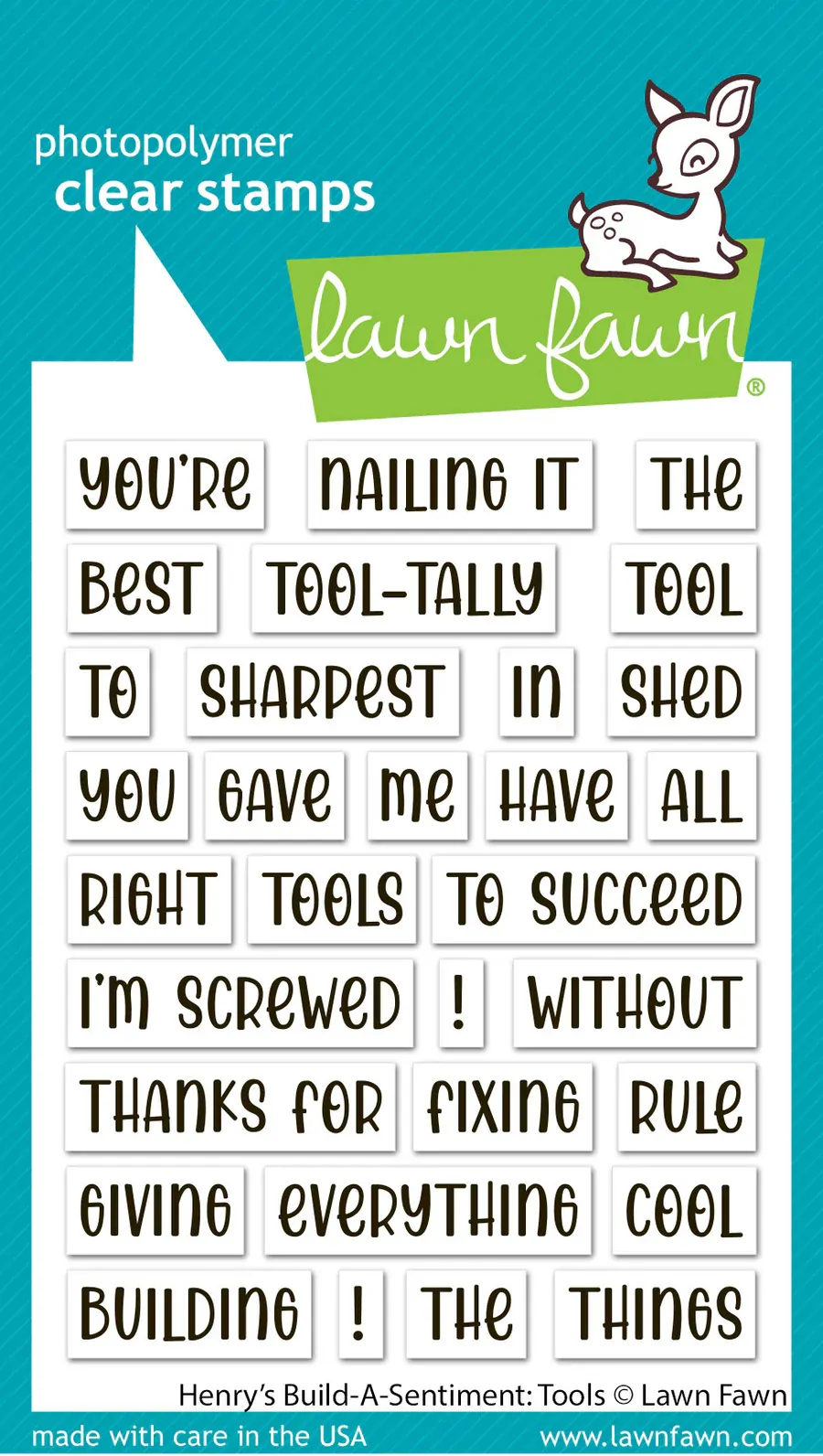 Lawn Fawn - Stamps - Henry's Build-A-Sentiment: Tools - LF4071