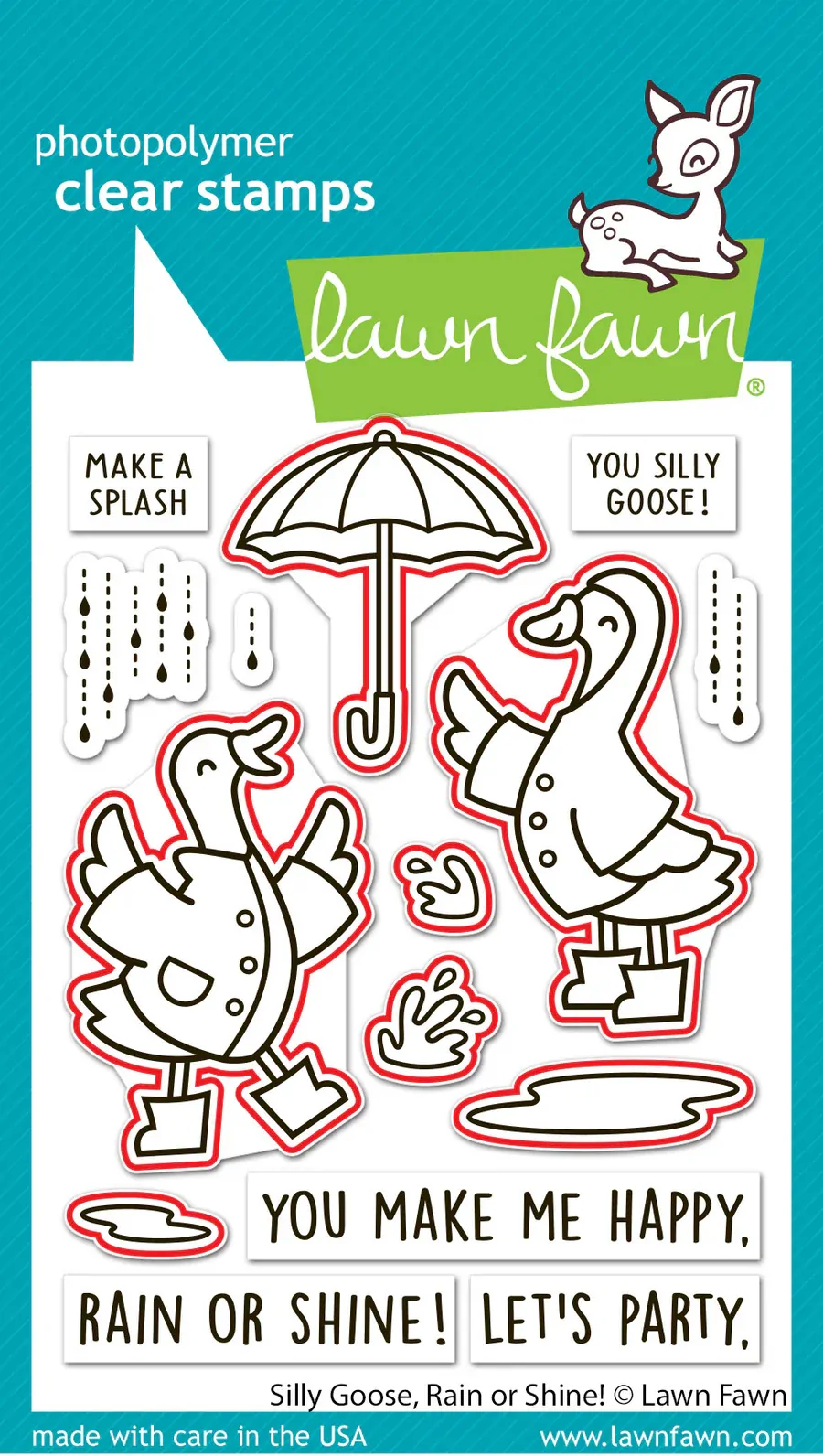 Lawn Fawn - Silly Goose, Rain or Shine - Stamp and Die Bundle