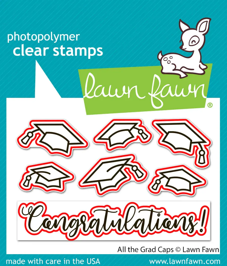 Lawn Fawn - All the Grad Caps - Stamp and Die Bundle