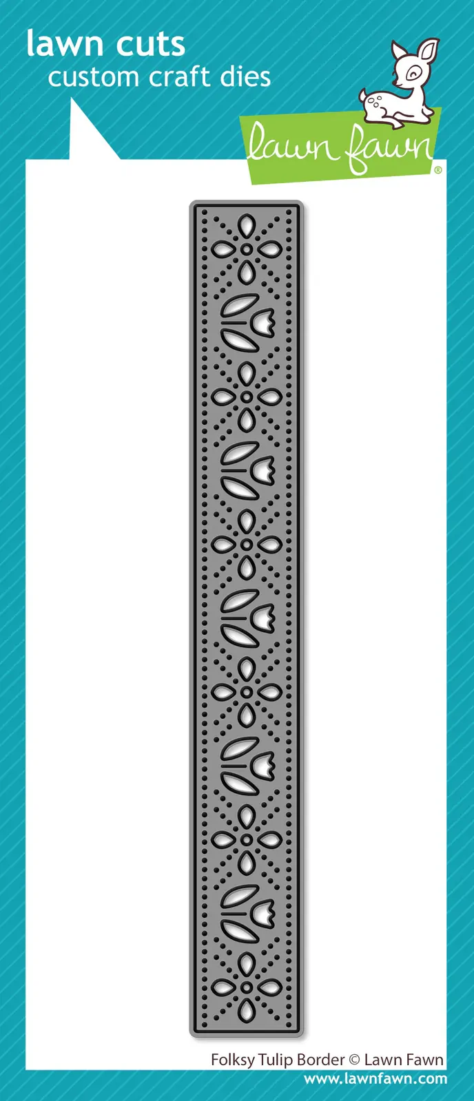 Lawn Fawn - Lawn Cuts - Folksy Tulip Border Dies - LF4091